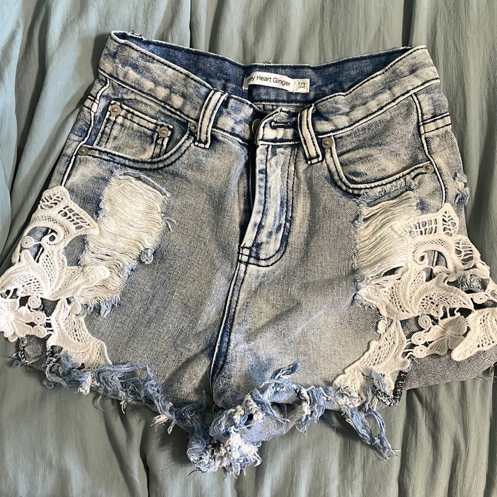 Toby Heart Ginger High Waisted Jean shorts